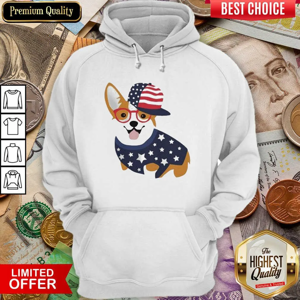 Hot Corgi American Flag Shirt - Image 3