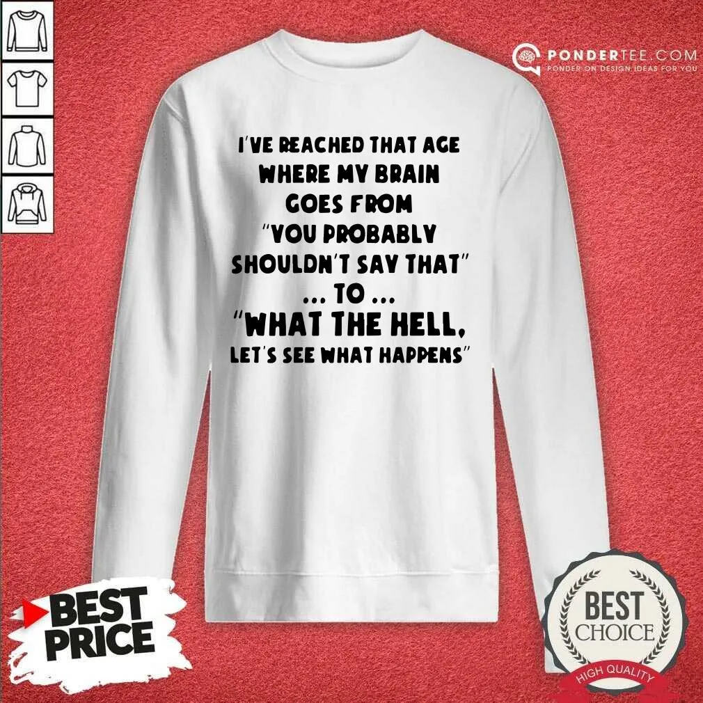 Hot Ive Reached That Age Where My Brain Goes From Unisex Shirt - Image 4