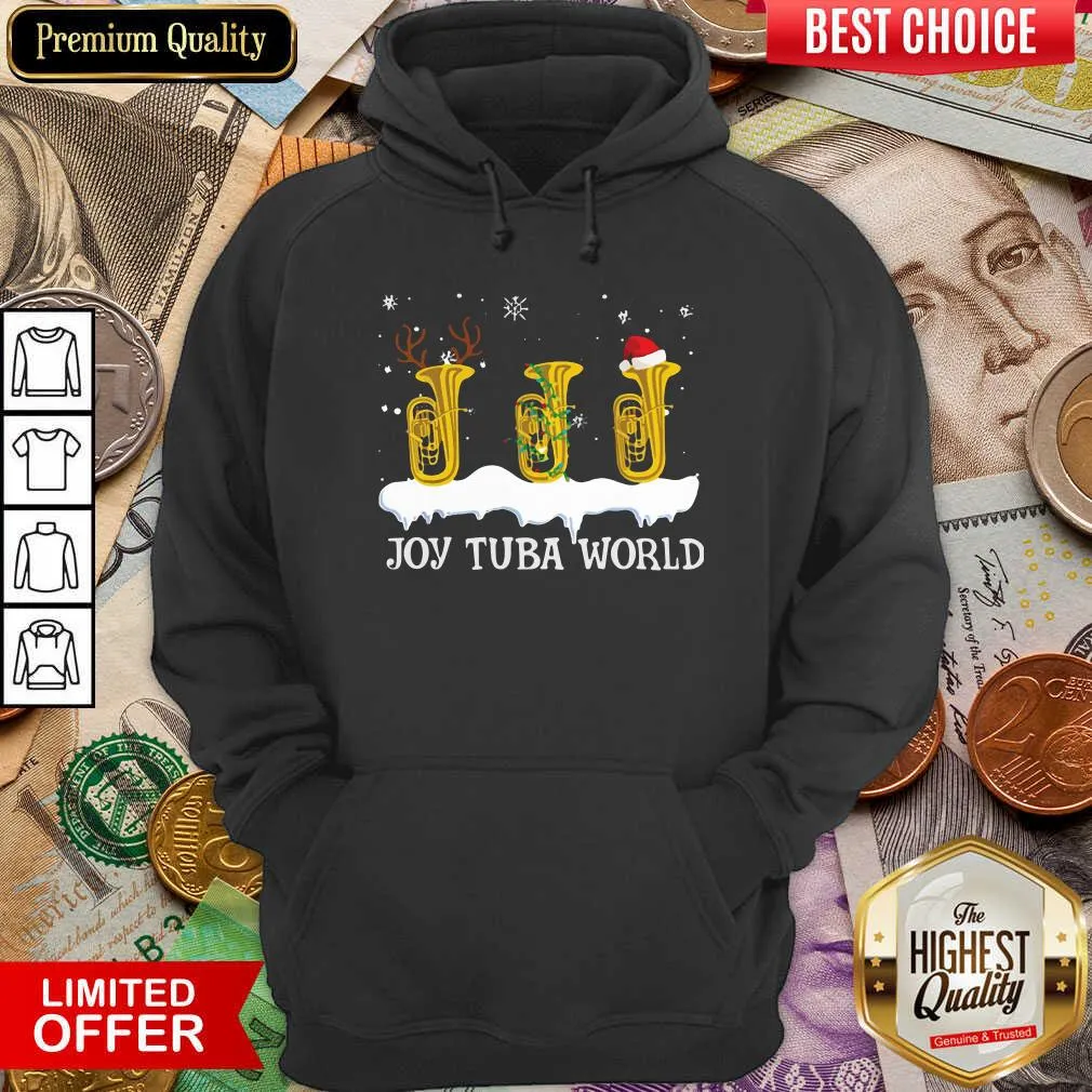 Hot Joy Tuba World Christmas Shirt - Image 3