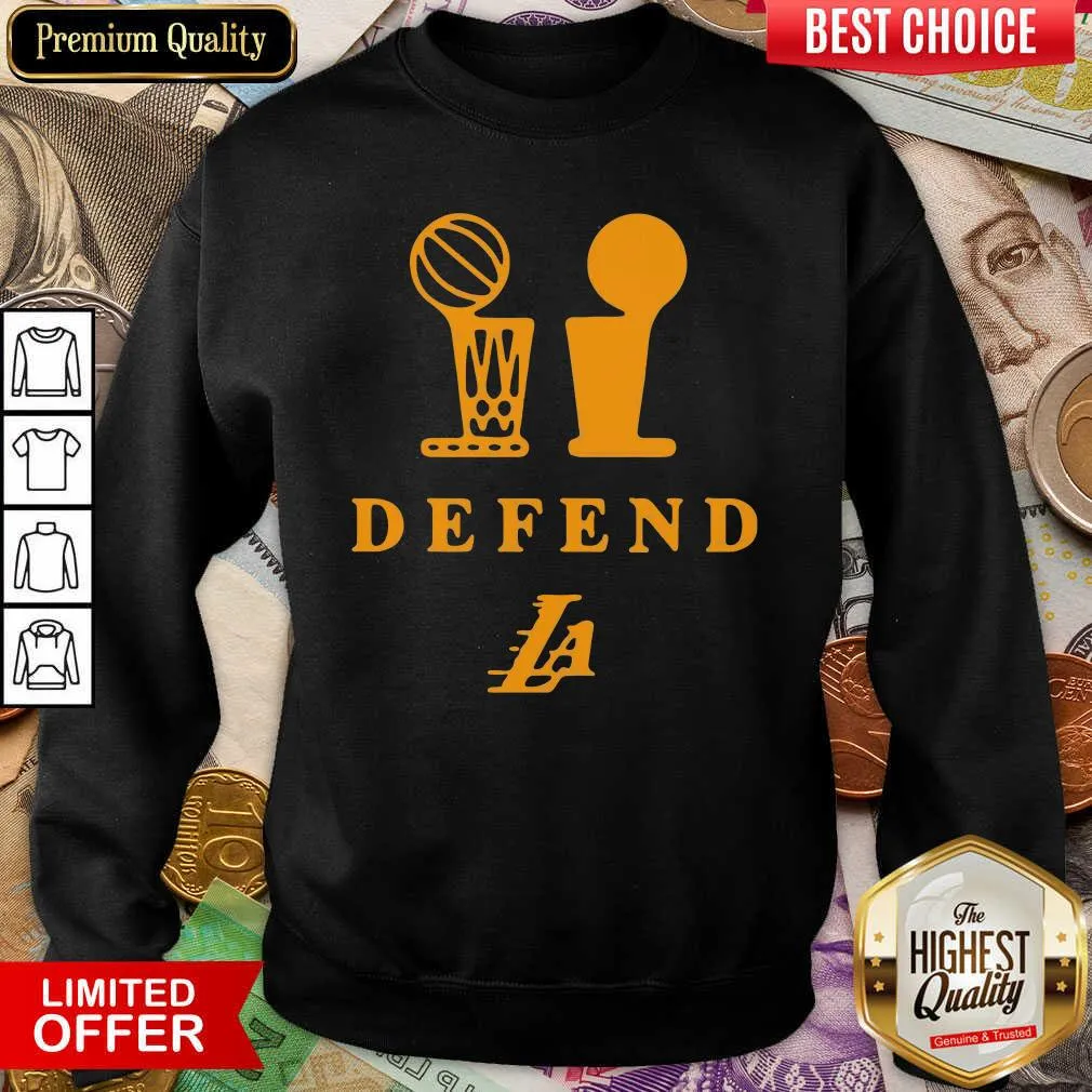 Hot Lebron Lakers Trophy Defend Shirt - Image 3