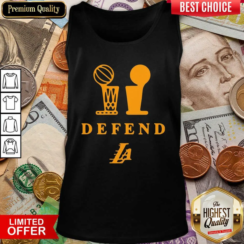Hot Lebron Lakers Trophy Defend Shirt - Image 2