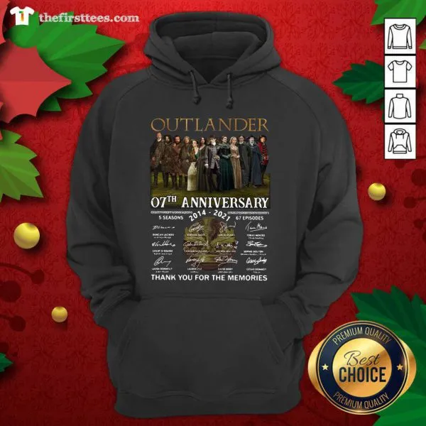 Hot Outlander 07th Anniversary 2014 2021 Thank You For The Memories Signatures Shirt - Image 5