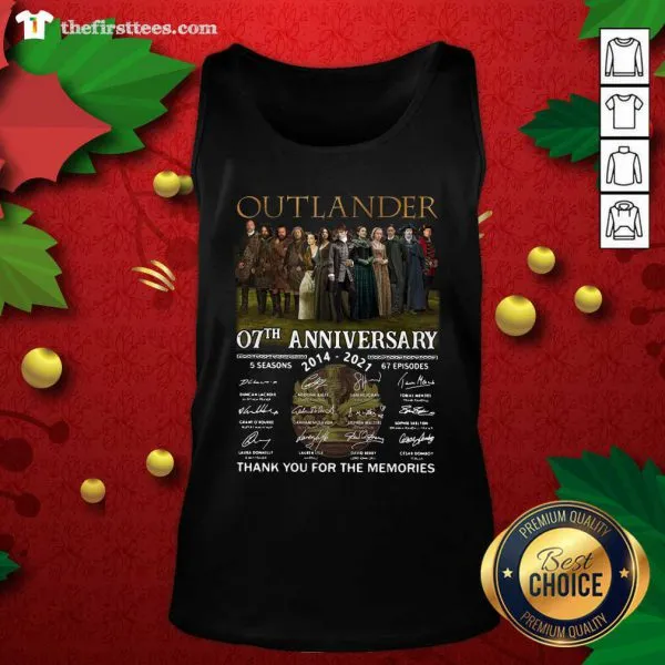Hot Outlander 07th Anniversary 2014 2021 Thank You For The Memories Signatures Shirt - Image 4