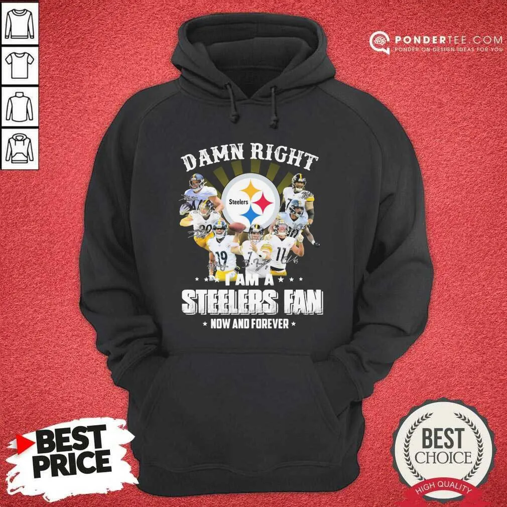 Hot So Damn Right I Am A Pittsburgh Steelers Fan Now And Forever Signature Shirt - Image 5