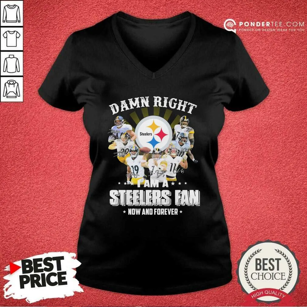 Hot So Damn Right I Am A Pittsburgh Steelers Fan Now And Forever Signature Shirt - Image 3