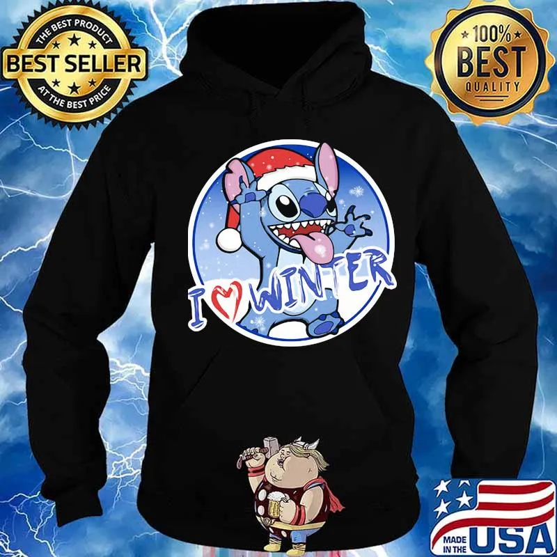 I Love Winner Stitch Wear Santa Hat Xmas Shirt Hoodie