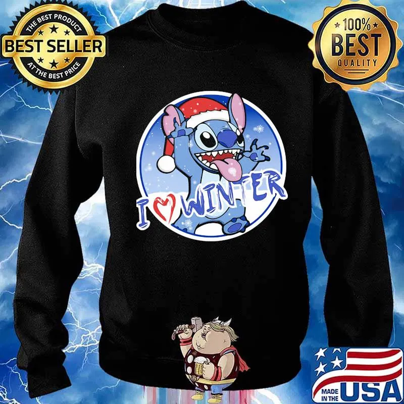 I Love Winner Stitch Wear Santa Hat Xmas Shirt Sweater