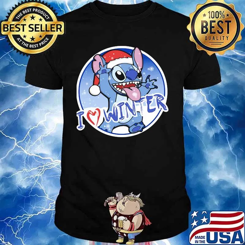I Love Winner Stitch Wear Santa Hat Xmas Shirt