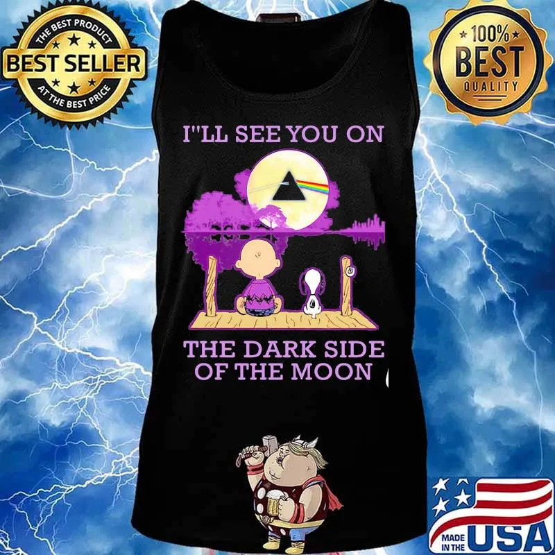 I’ll See You On The Dark Side Of The Moon Snoopy And Friend Watching Pink Floyd Shirt Tank top