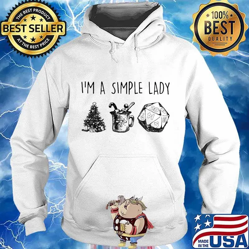 I’m A Simple Lady Xmas Tree Merry Christmas Shirt Hoodie