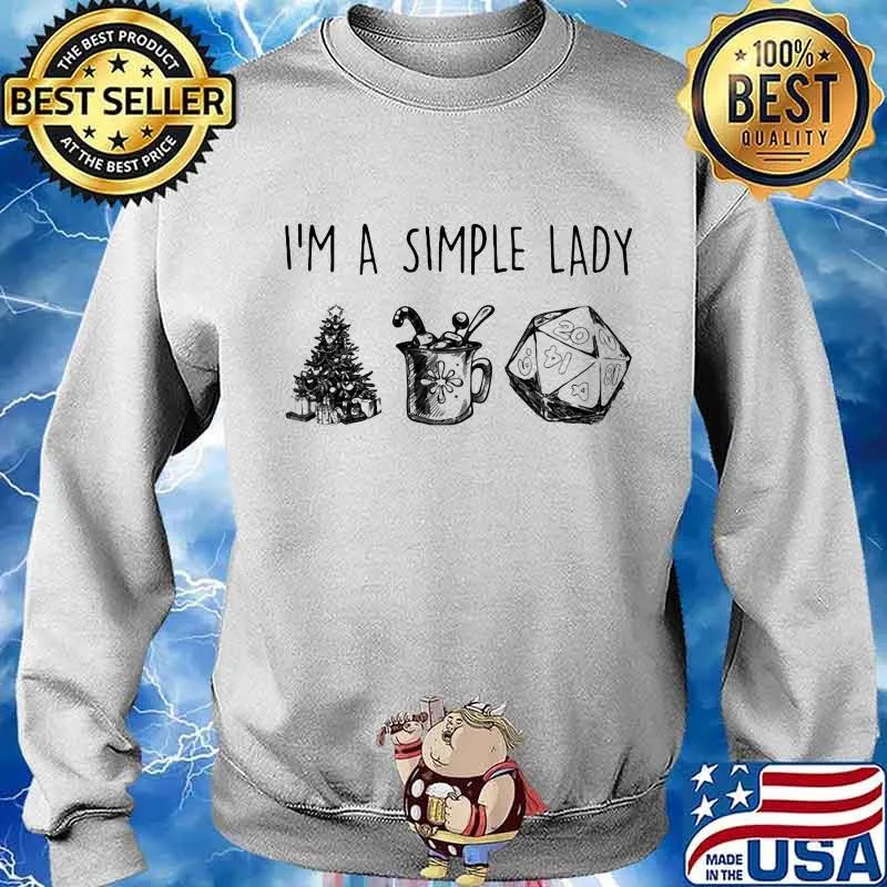 I’m A Simple Lady Xmas Tree Merry Christmas Shirt Sweater