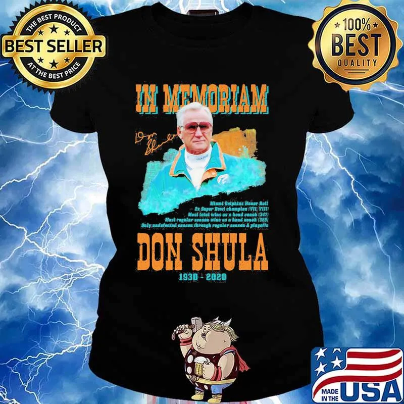 In Memoriam Don Shula 1930 2020 Signature Shirt Ladies tee