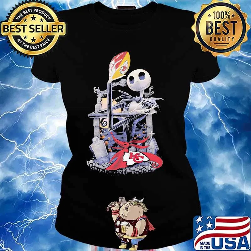 Jack Skellington Kansas City Football Shirt Ladies tee