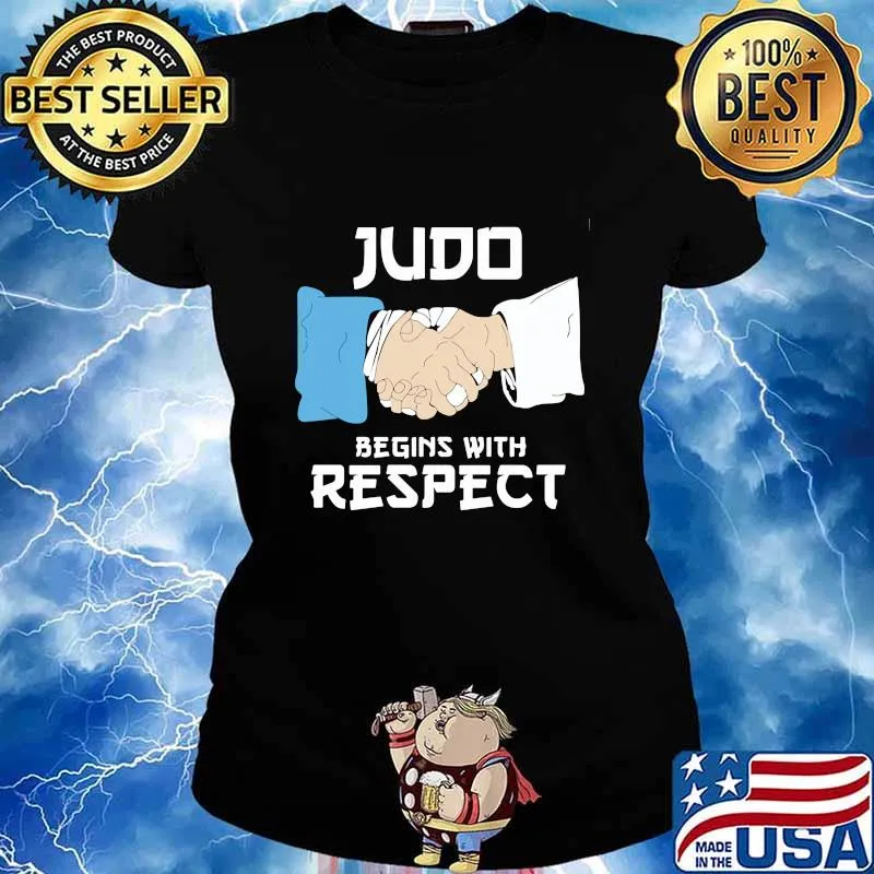 Judo Begins With Respect Shake Hands Shirt Ladies tee