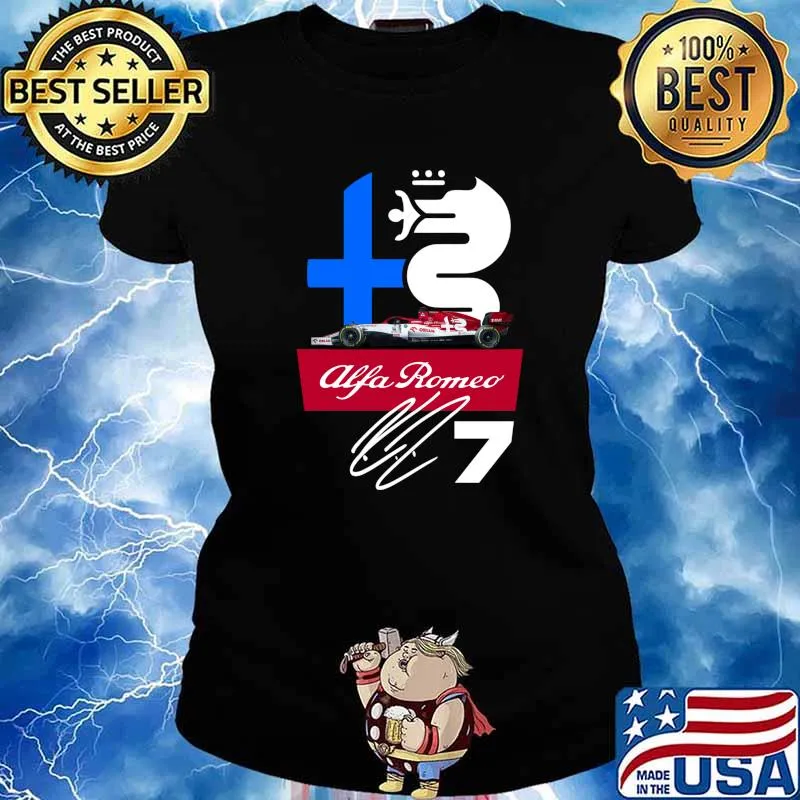 Kimi 2020 F1 Artwork Black Background Version Shirt Ladies tee