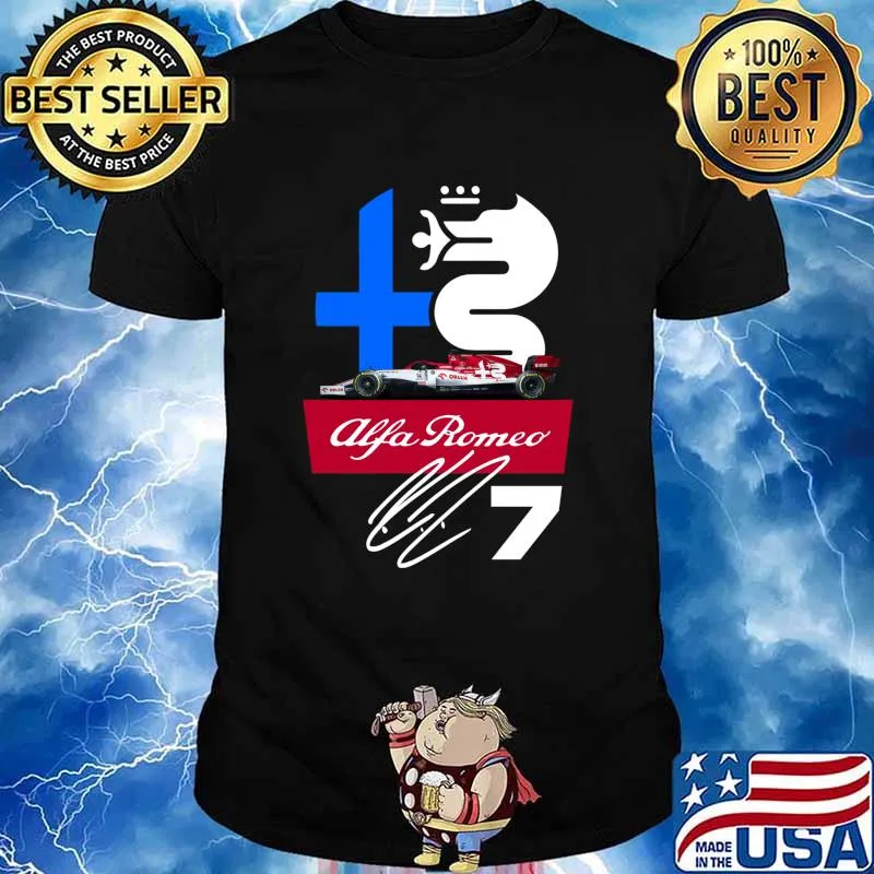 Kimi 2020 F1 Artwork Black Background Version Shirt