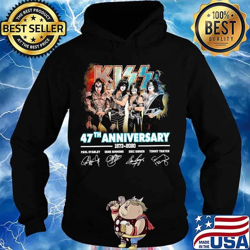 Kiss 47th anniversary 1973-2020 signature s Hoodie