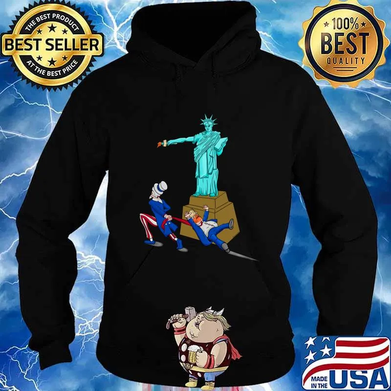 Lady Liberty And Uncle Sam Take Out The Garbage Donald Trump Shirt Hoodie