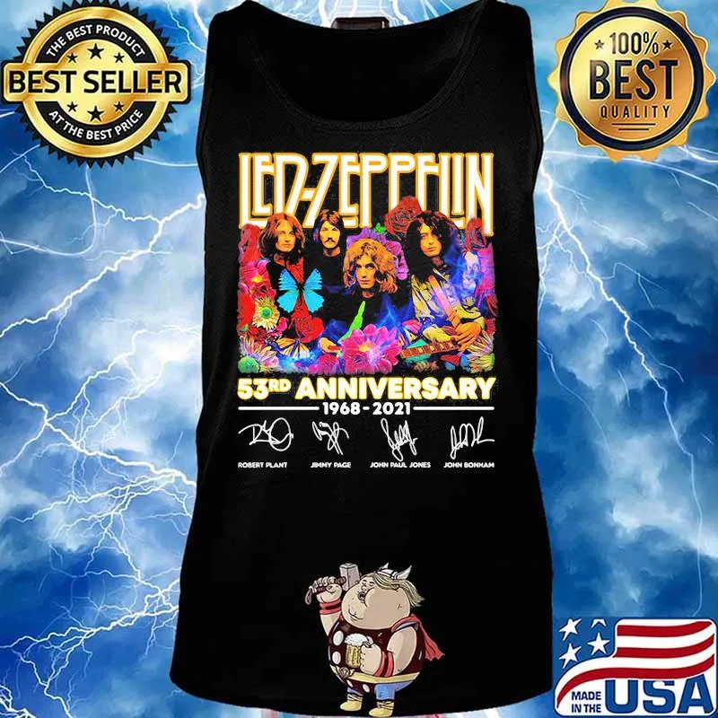 Led Zeppelin 53rd Anniversary 1968 2021 Signature Shirt Tank top