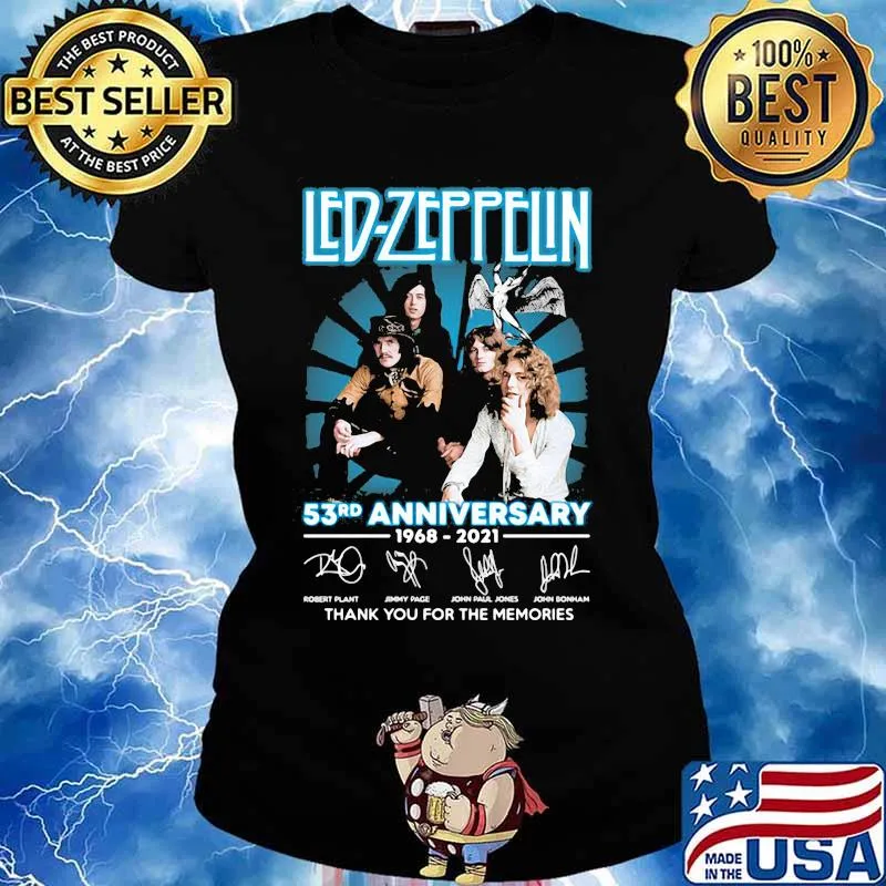 Led-Zeppelin 53rd Anniversary 1968 2021 Thank You For The Memories Signature Shirt Ladies tee