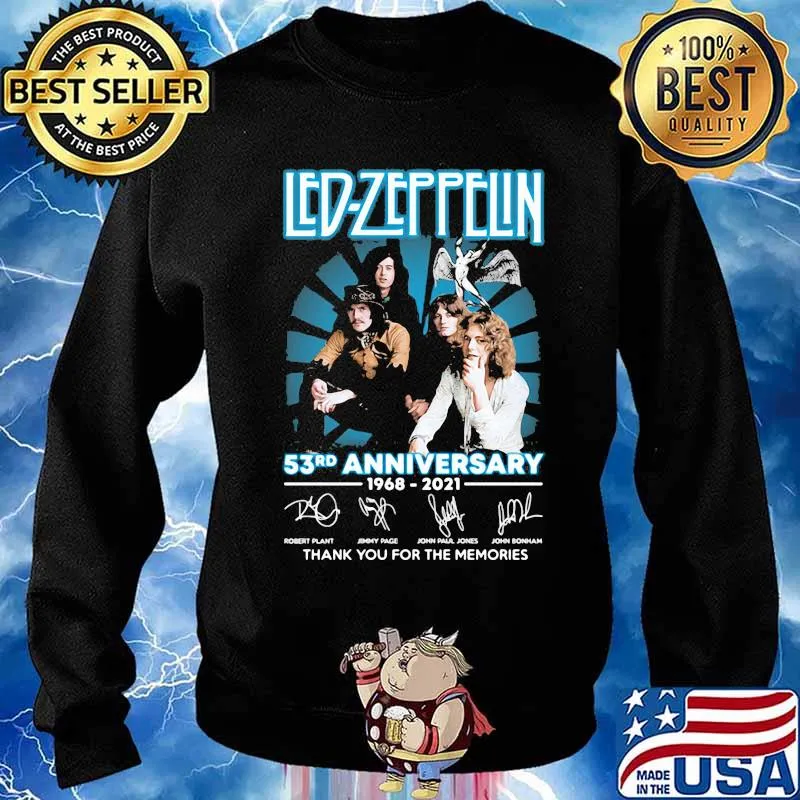 Led-Zeppelin 53rd Anniversary 1968 2021 Thank You For The Memories Signature Shirt Sweater