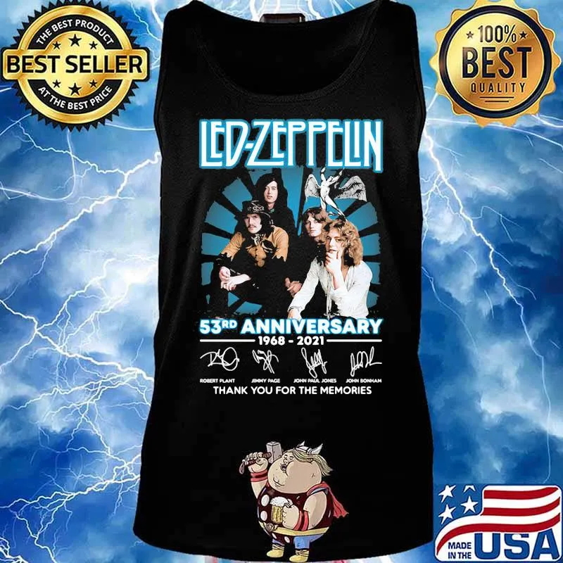 Led-Zeppelin 53rd Anniversary 1968 2021 Thank You For The Memories Signature Shirt Tank top