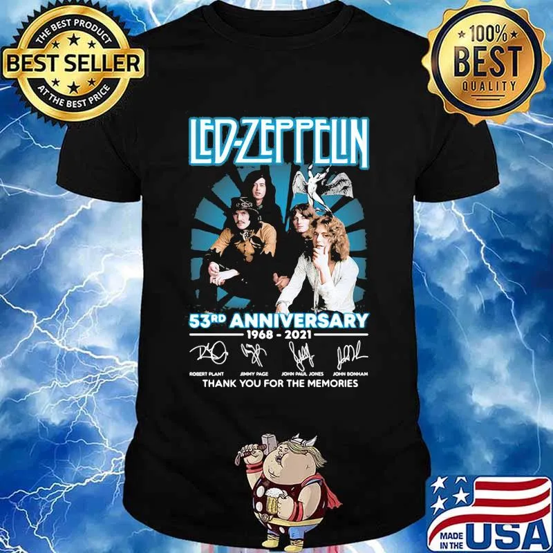 Led-Zeppelin 53rd Anniversary 1968 2021 Thank You For The Memories Signature Shirt