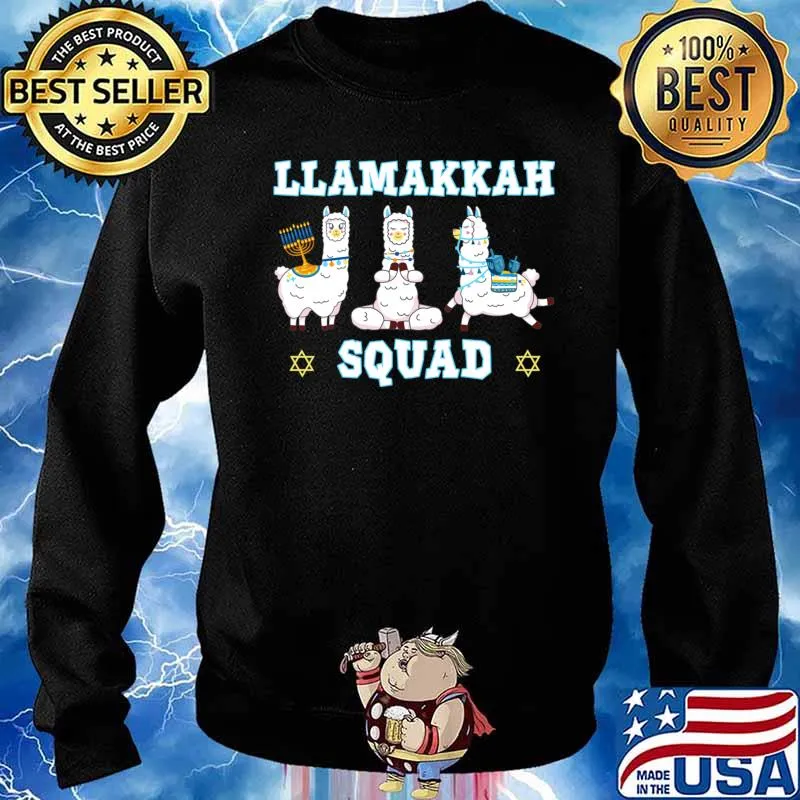 Llamakkah Squad Jewish Hanukkah Christmas Shirt Sweater