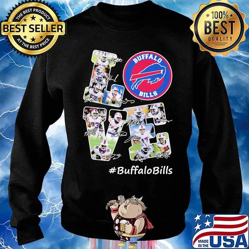 Love Buffalo Bills Signature Football Team Shirt Sweater