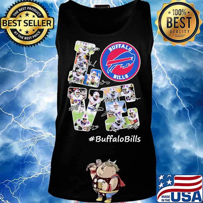 Love Buffalo Bills Signature Football Team Shirt Tank top