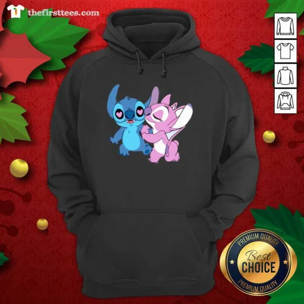Lovely Couple Stitch Angel Love Shirt - Image 5