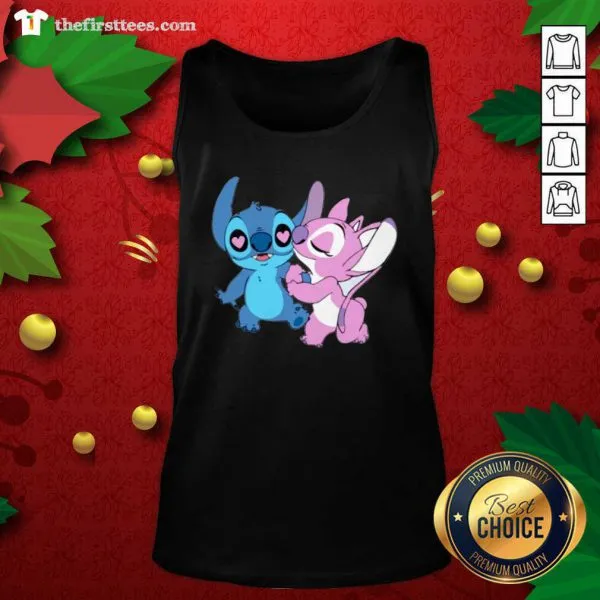 Lovely Couple Stitch Angel Love Shirt - Image 4