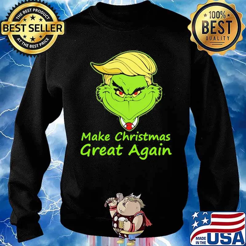 Make Christmas Great Again TrumpGrinch Xmas Shirt Sweater