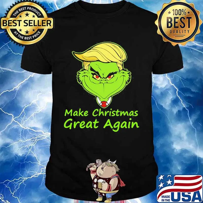 Make Christmas Great Again TrumpGrinch Xmas Shirt