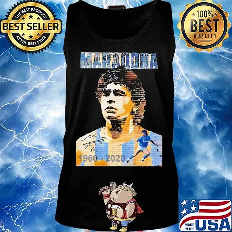 Maradona Legend Football 1960 2020 RIP signuature s Tank top