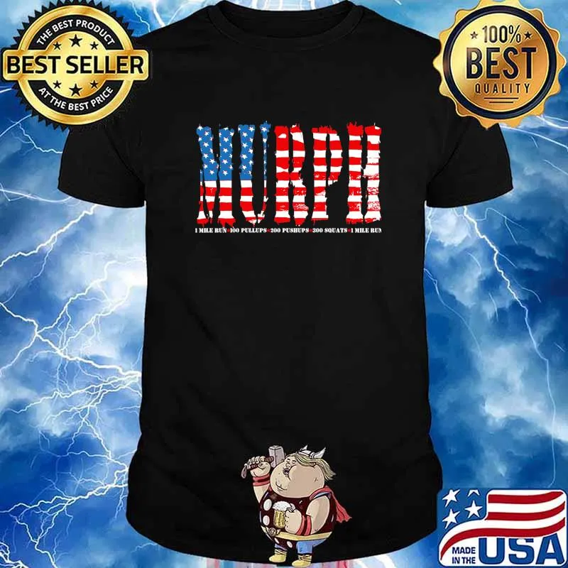 Memorial Day Murph Challenge 2020 Distressed Us Flag Shirt