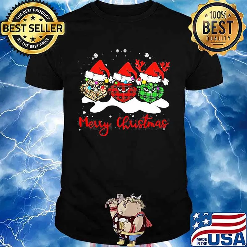 Merry Christmas Grinch Leopard Wear Hat Santa Shirt