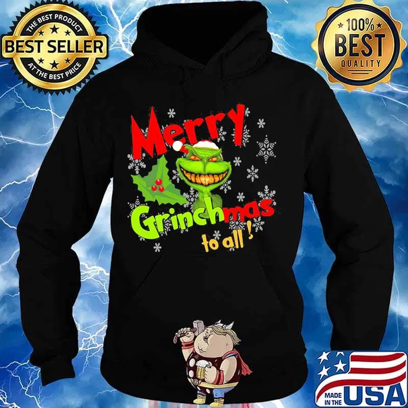 Merry Grinchmas To All Skull Grinch Shirt Hoodie