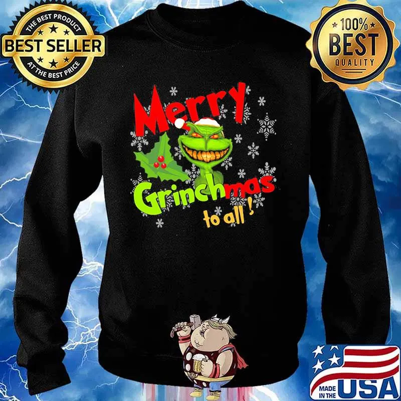 Merry Grinchmas To All Skull Grinch Shirt Sweater