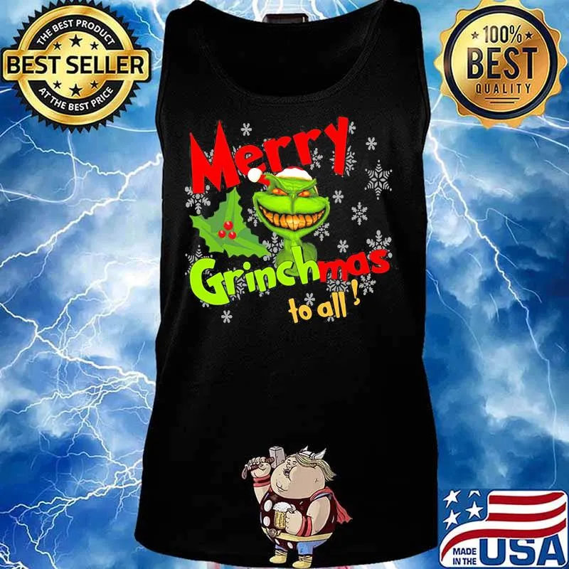 Merry Grinchmas To All Skull Grinch Shirt Tank top