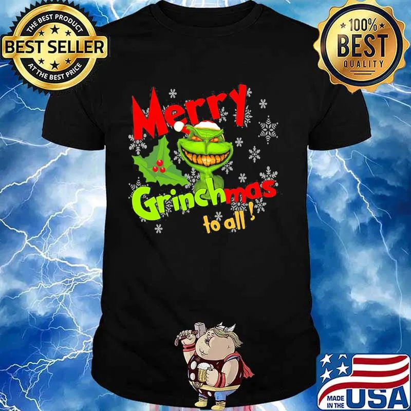 Merry Grinchmas To All Skull Grinch Shirt