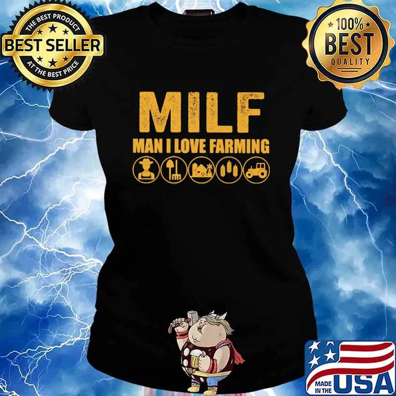 Milk Man I Love Farming Farmer Shirt Ladies tee