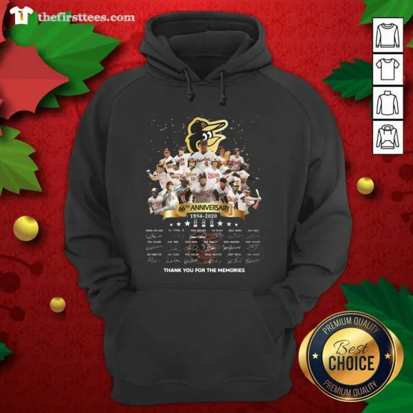 Nice Baltimore Orioles 66th Anniversary 1954 2020 Thank You For The Memories Signatures Shirt - Image 5