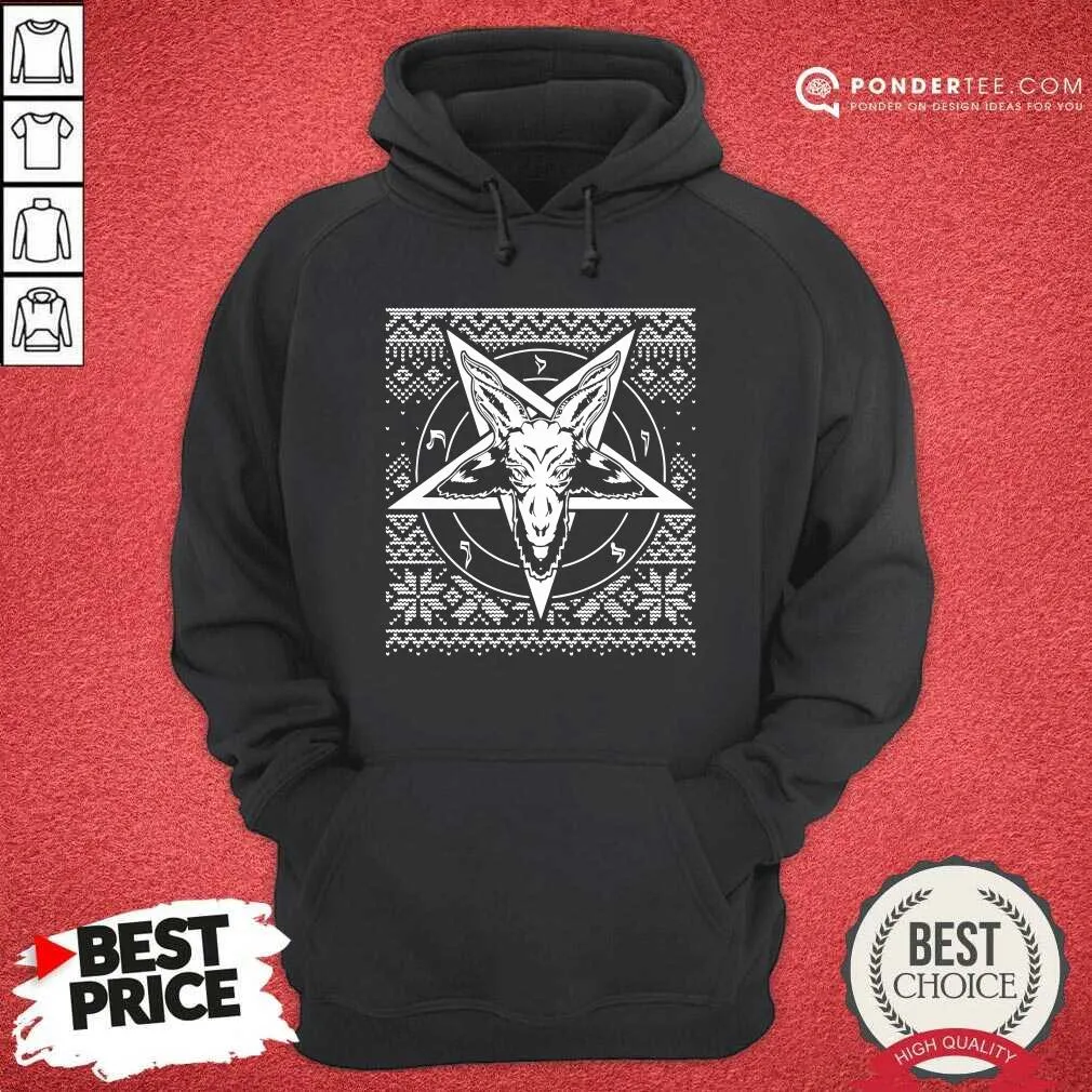 Nice Baphomet Christmas Ugly Christmas Shirt - Image 4