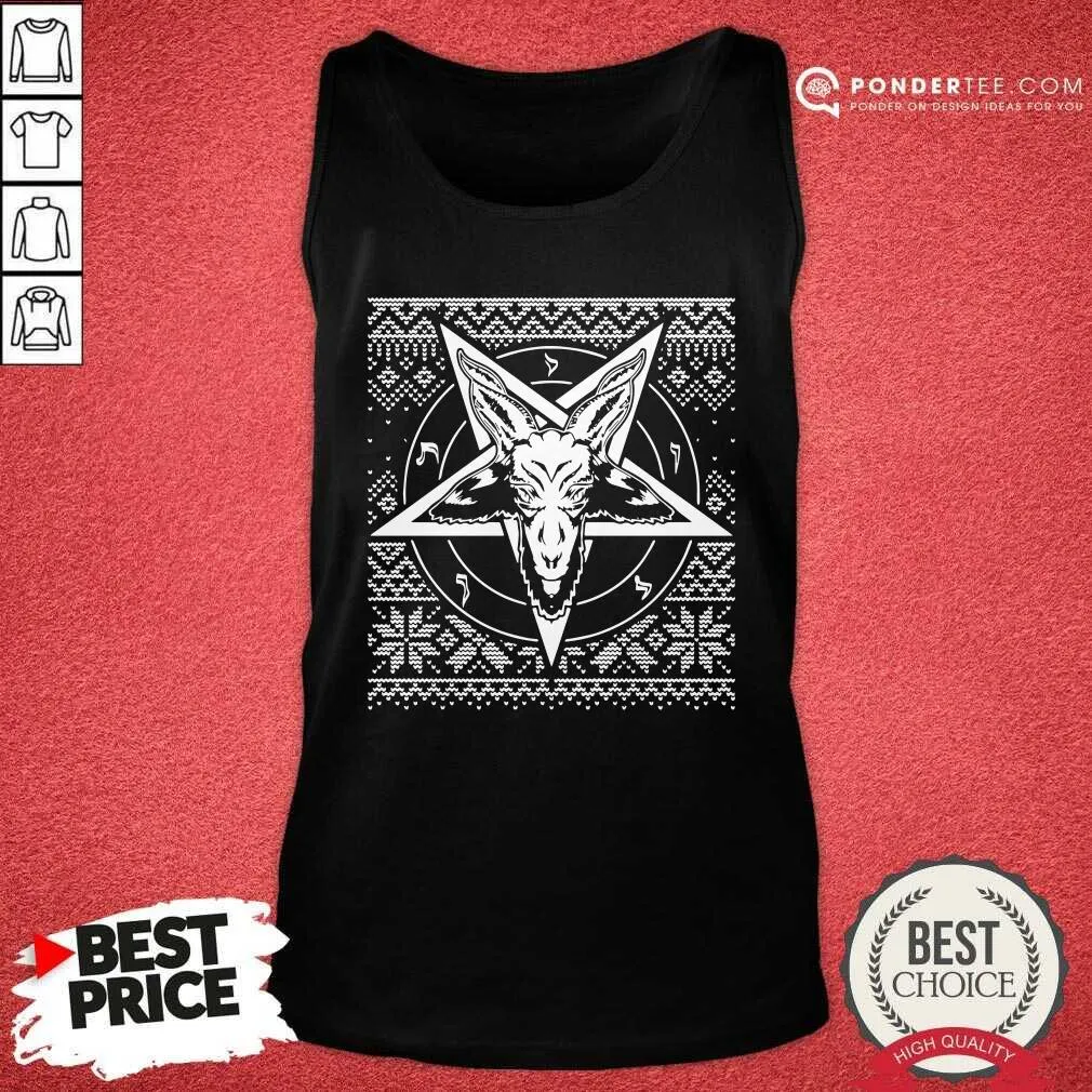 Nice Baphomet Christmas Ugly Christmas Shirt - Image 2