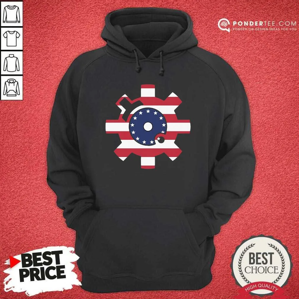 Nice Betsy Ross Flag Bolt Face American Flag Shirt - Image 5