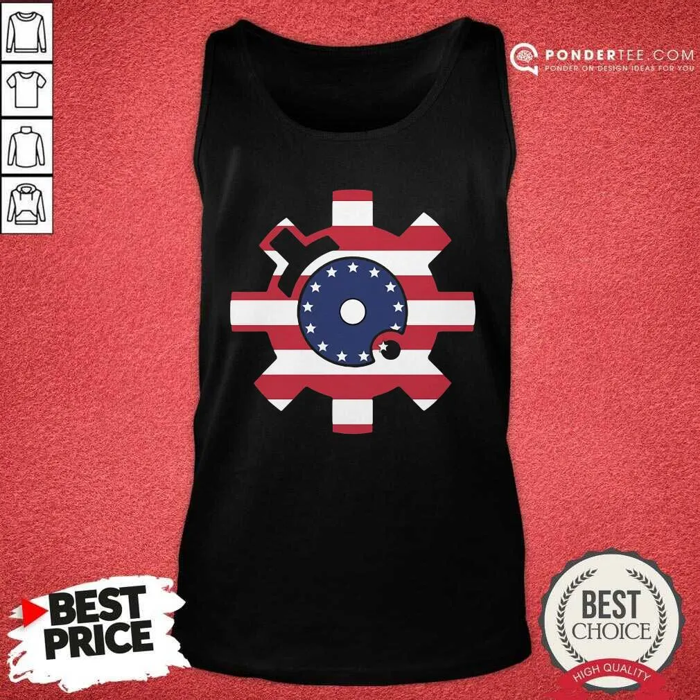 Nice Betsy Ross Flag Bolt Face American Flag Shirt - Image 2