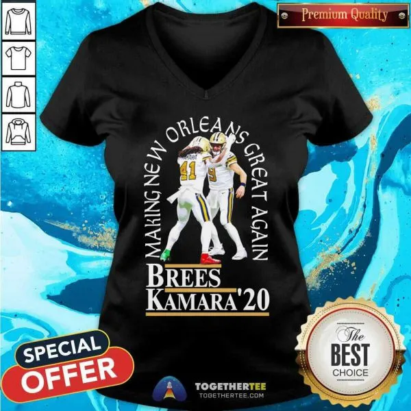 Nice Brees Kamara 20 Making New Orleans Great Again Shirt - Image 2