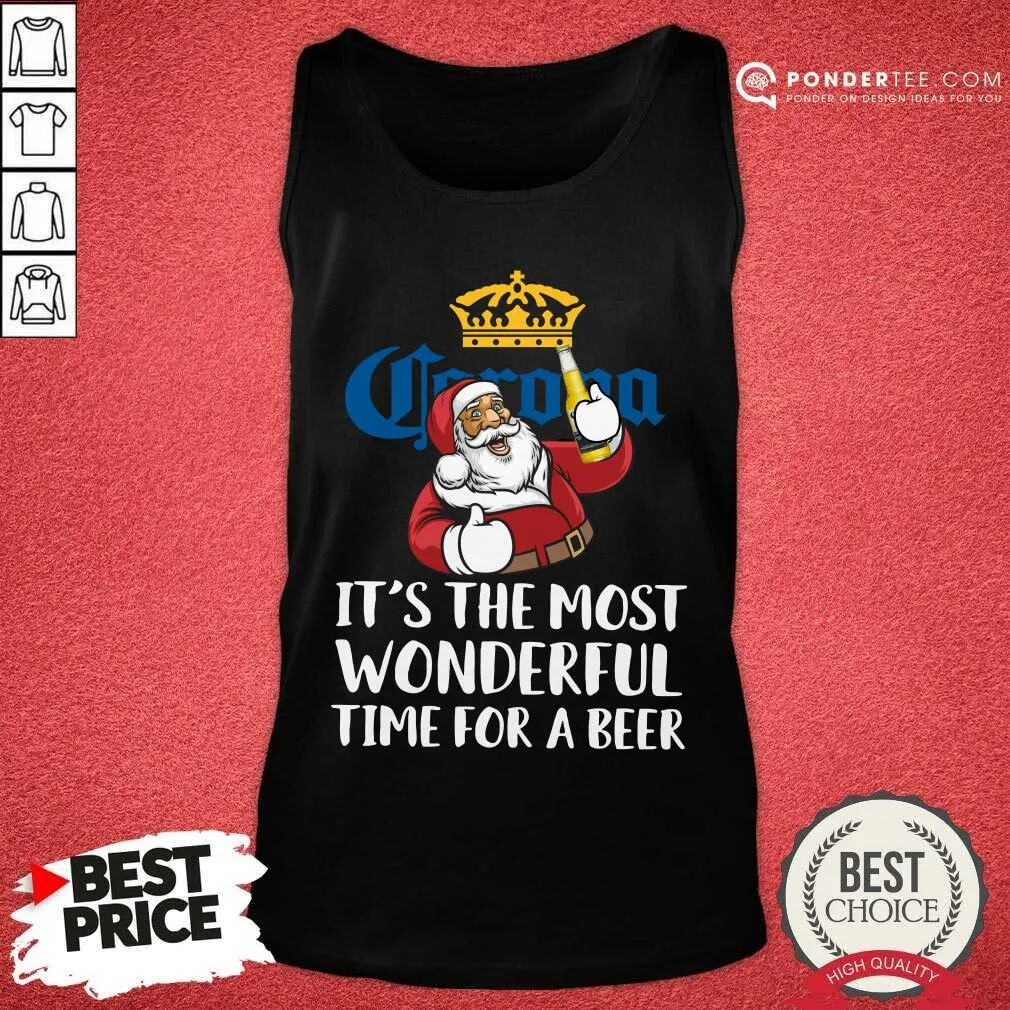 Nice Corona Extra Its The Most Wonderful Time For A Beer Shirt - Image 2