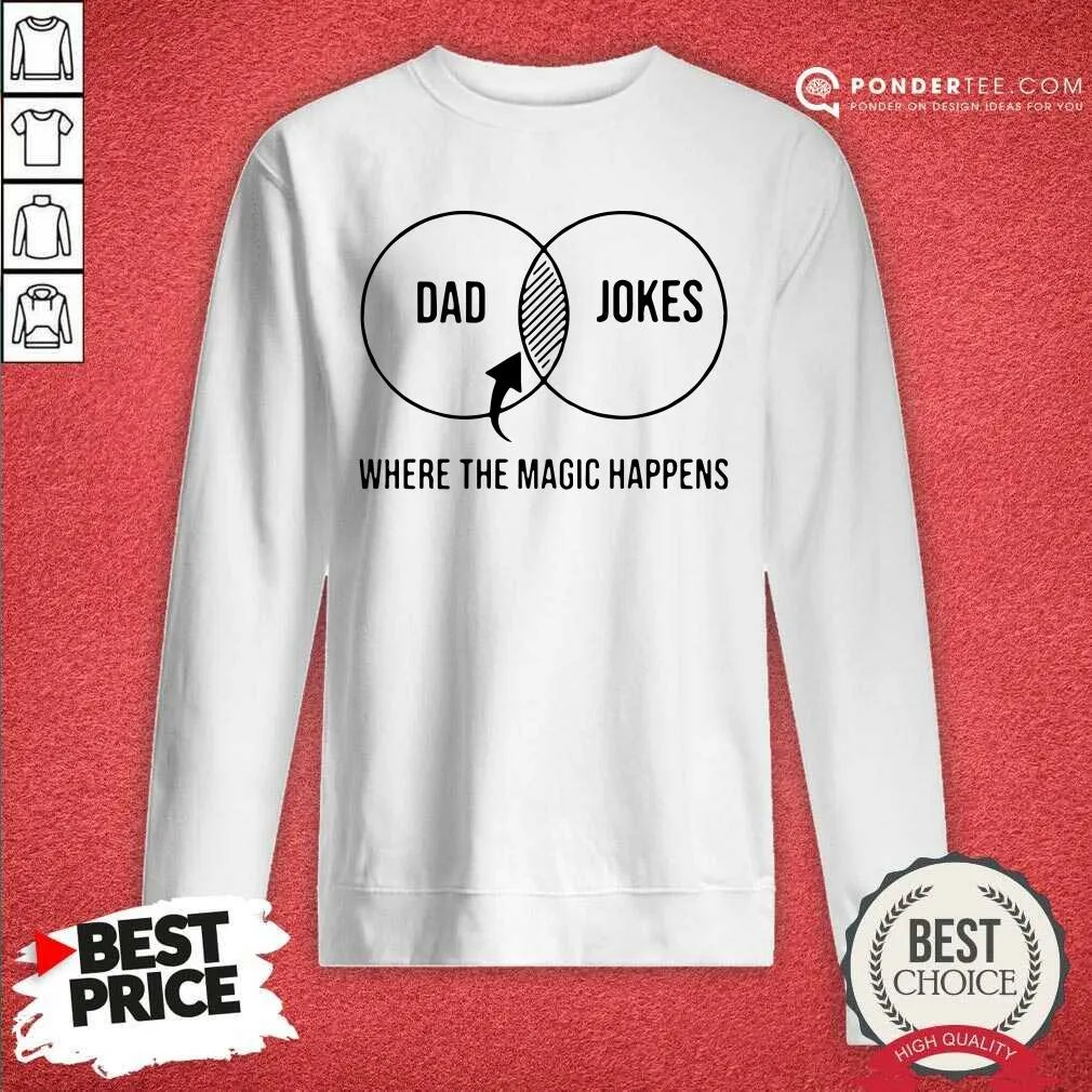 Nice Dad Jokes Where The Magic Happens Gift Shirt - Image 4